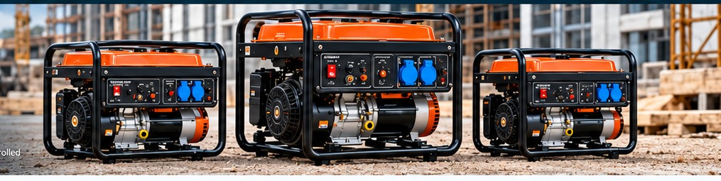 Conventional gasoline generator family for portable and jobsite power