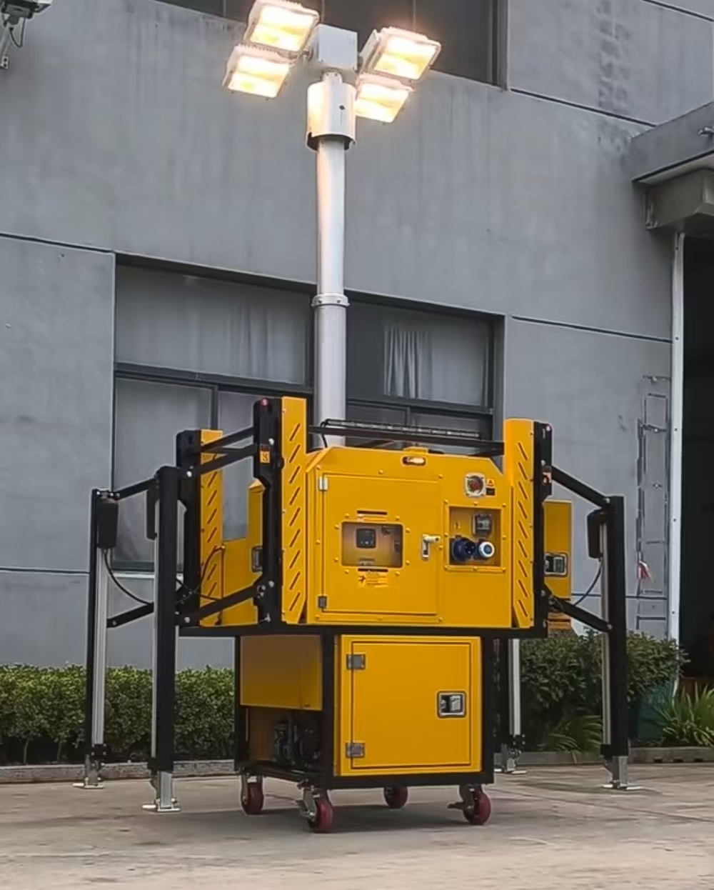 Representative construction site temporary distribution and power support