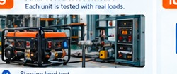 Gasoline generator final load and release testing
