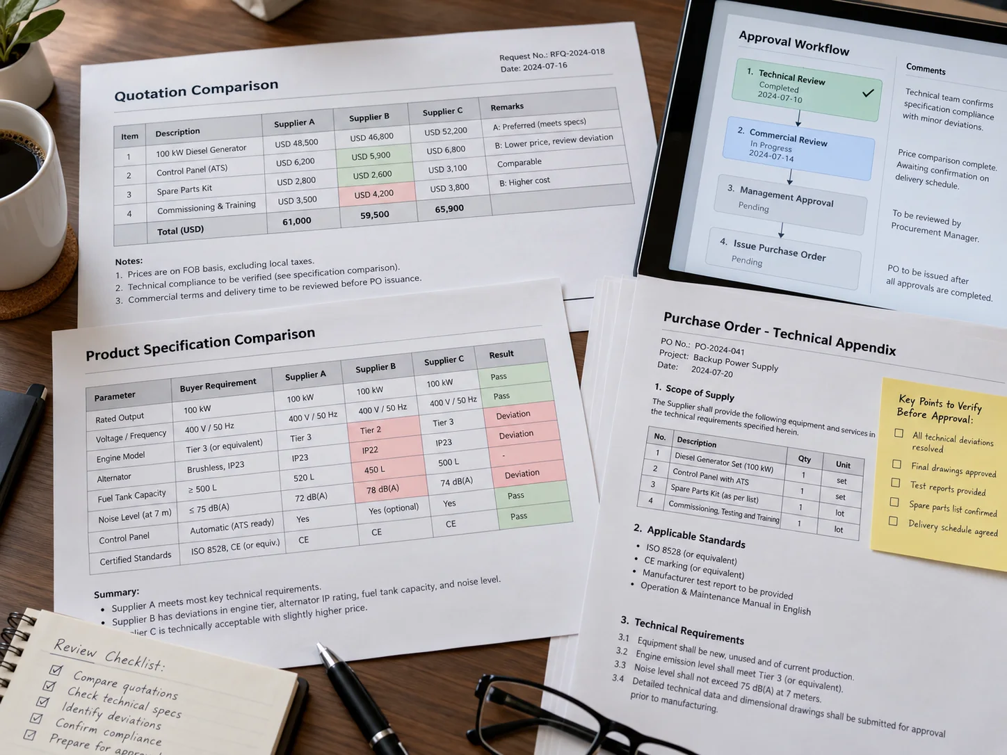 Representative factory-side verification and issue review