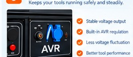 Gasoline generator AVR and control panel