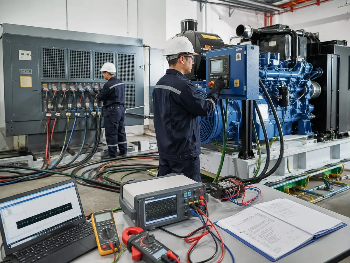 Generator load test and verification evidence before release
